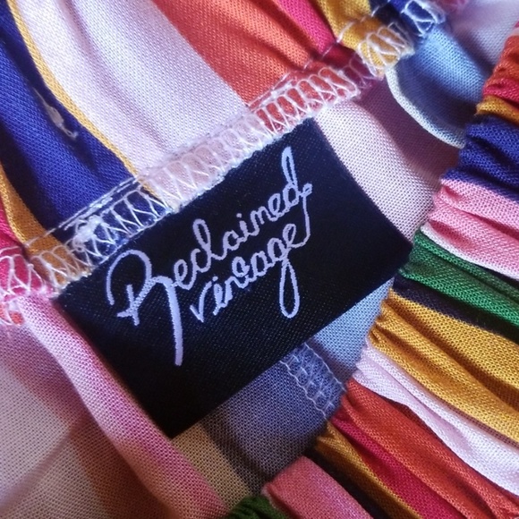 Reclaimed Vintage Stripe Midi Skirt - Picture 4 of 7